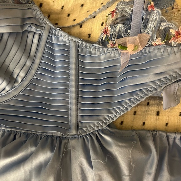 For Love and Lemons bluebell bow blue slip dress - Picture 4 of 4